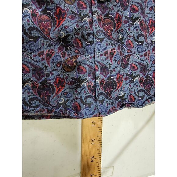 Bugatti Luxury Men's Paisley Long Sleeve Button Shirt - XL - Picture 5 of 8